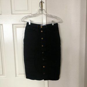 American Apparel | Denim Button Front Pencil Skirt | Size M